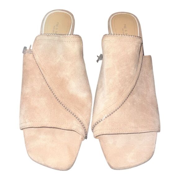 ✨RAG & BONE Myla Ball-Chain Suede Sz 40 Mules✨ - Picture 5 of 12